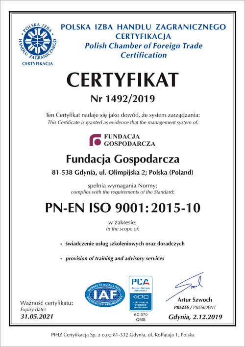 Cert ISO 2019